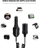 Vista 4 de GOODSMANN HID - Foco de barco de 12 V CC con cable de extensión para encendedor de cigarrillos de coche de 10 pies