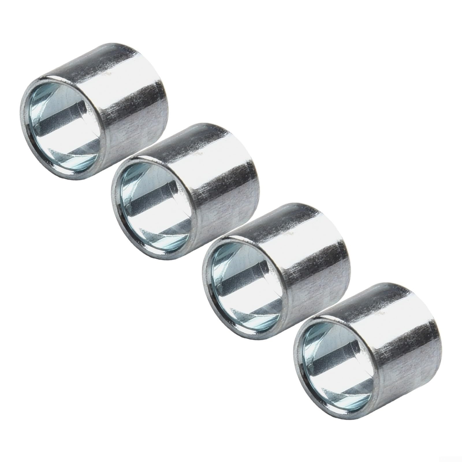Lot de 4 ou 8 entretoises de roulement en alliage de 10 mm pour roues de skateboard, scooter et patins à roues alignées – Diamètre intérieur de 8 mm, construction en acier, lot de 4 ou 8 (argenté)