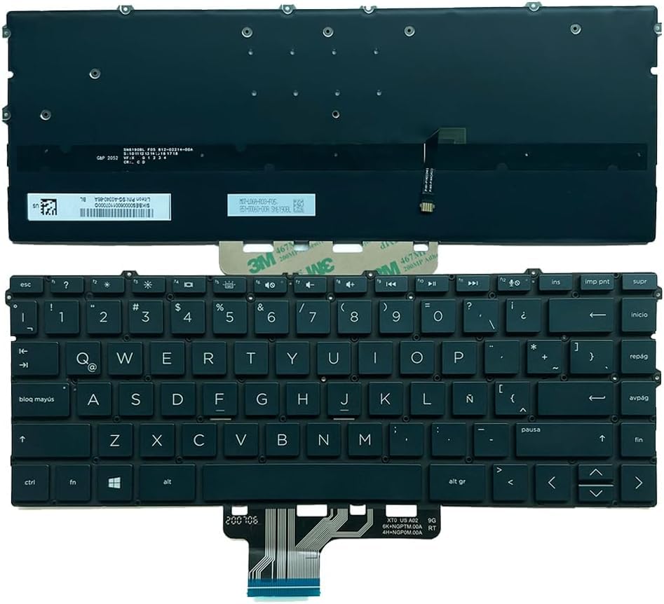 Teclado de portátil HP Spectre x360 13-AW 13-AW0023DX latino con luz