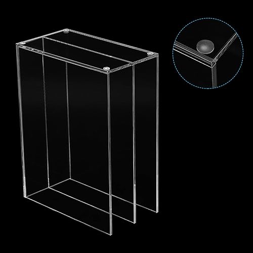 Miniatura 3 de Archivador de acrílico para revistas, 2 secciones, organizador de escritorio transparente para oficina y hogar, soporte vertical clasificador de