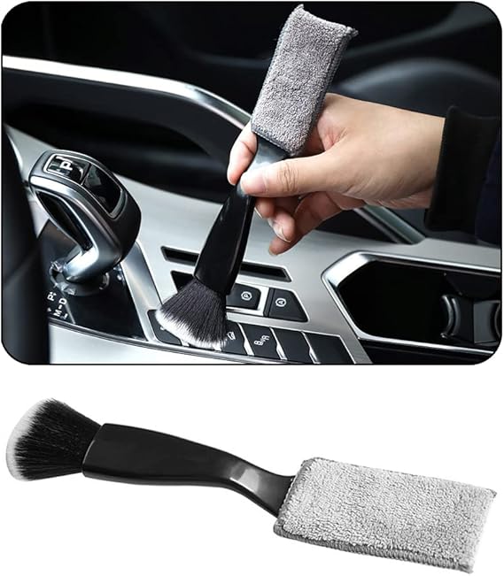 Smeyta Double Head Brush for Car Clean 1Pack,Car Brushes for Detailing
