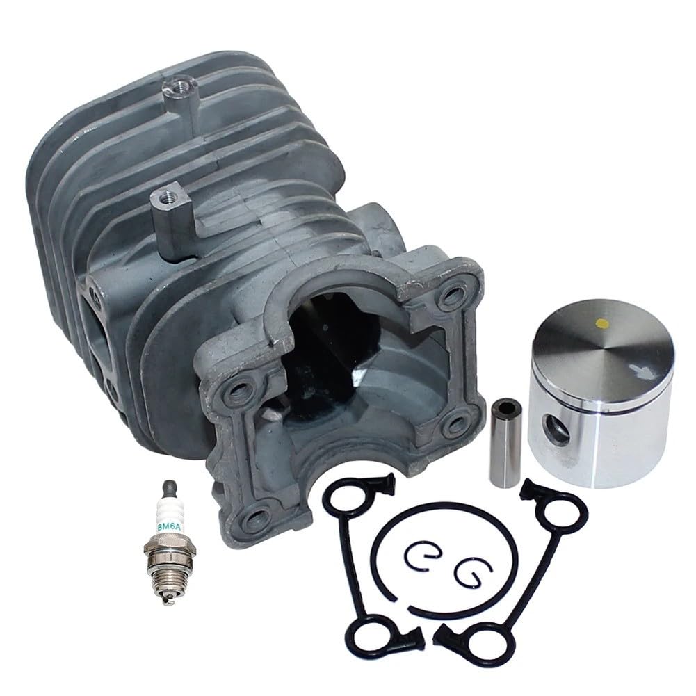 Zylinderkit für Hua 125B, 125BX, 125BVX, JONSERED B2126, BV2126 – Komplettset mit Zylinderlaufbuchse und Kolben, verbesserte Motorleistung, einfache Montage, Set