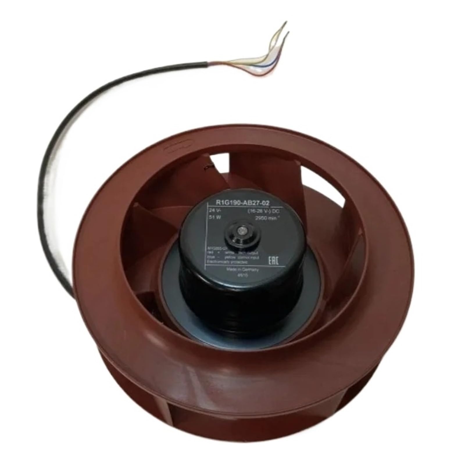 Ventilateur 24V R1G190-AB27-02 extracteur air industriel centrifuge 80W
