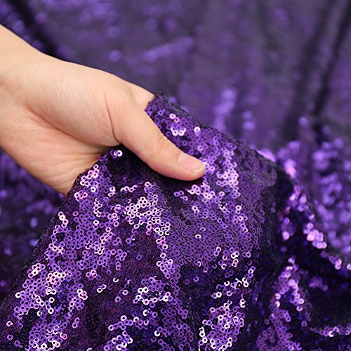 Poise3EHome Purple Sequin Backdrop, 6Ft x 8Ft Glitter Photography Background Curtains for Halloween Party Wedding Birthday Decoration by Poise3EHome - Image 2