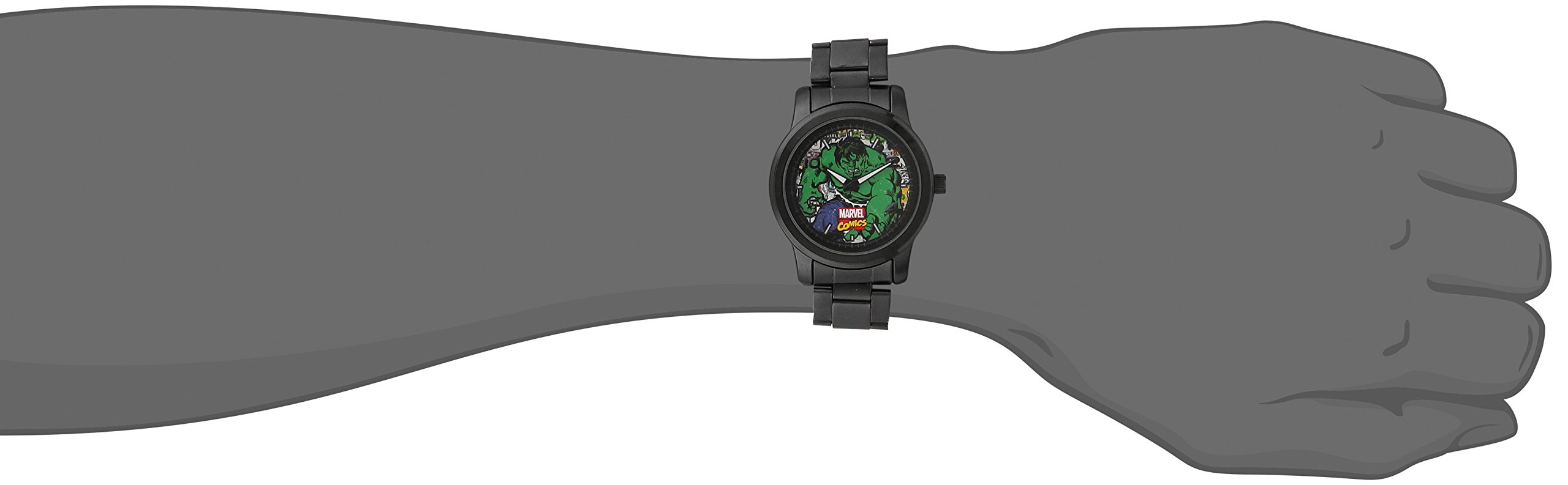 Marvel Orologio da uomo W001776 Hulk analogico al quarzo nero, movimento al quarzo, Nero, Movimento al quarzo
