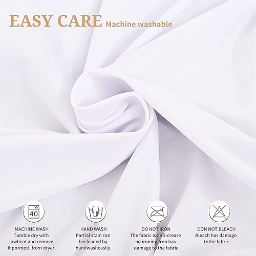 Miniatura 7 de Paquete de 6 manteles redondos de elastano de 32 x 43 pulgadas para mesa de cóctel, con cortinas onduladas, para bodas, bares, fiestas, cumpleaños,