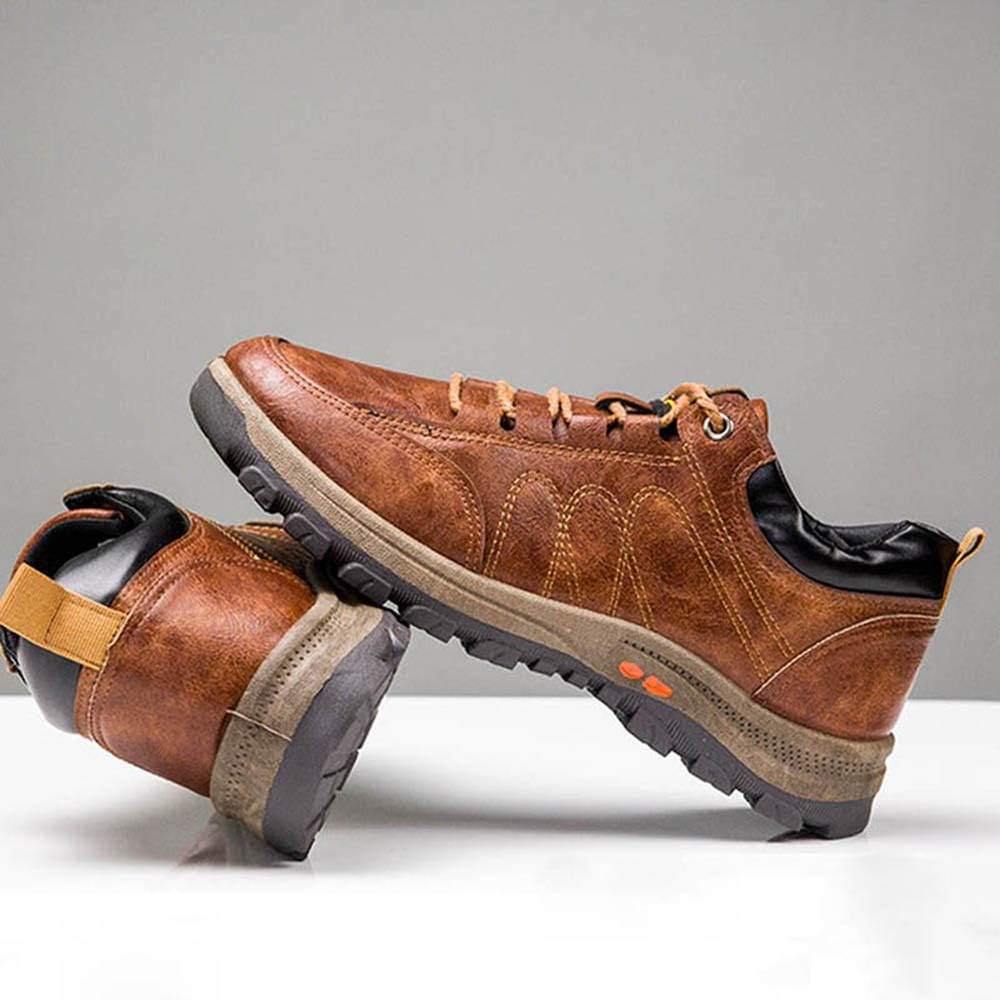 YSMIIH Men Hiking Shoes Breathable Non-Slip Low Top Trailing Trekking Walking Camping Outdoor Sneakers