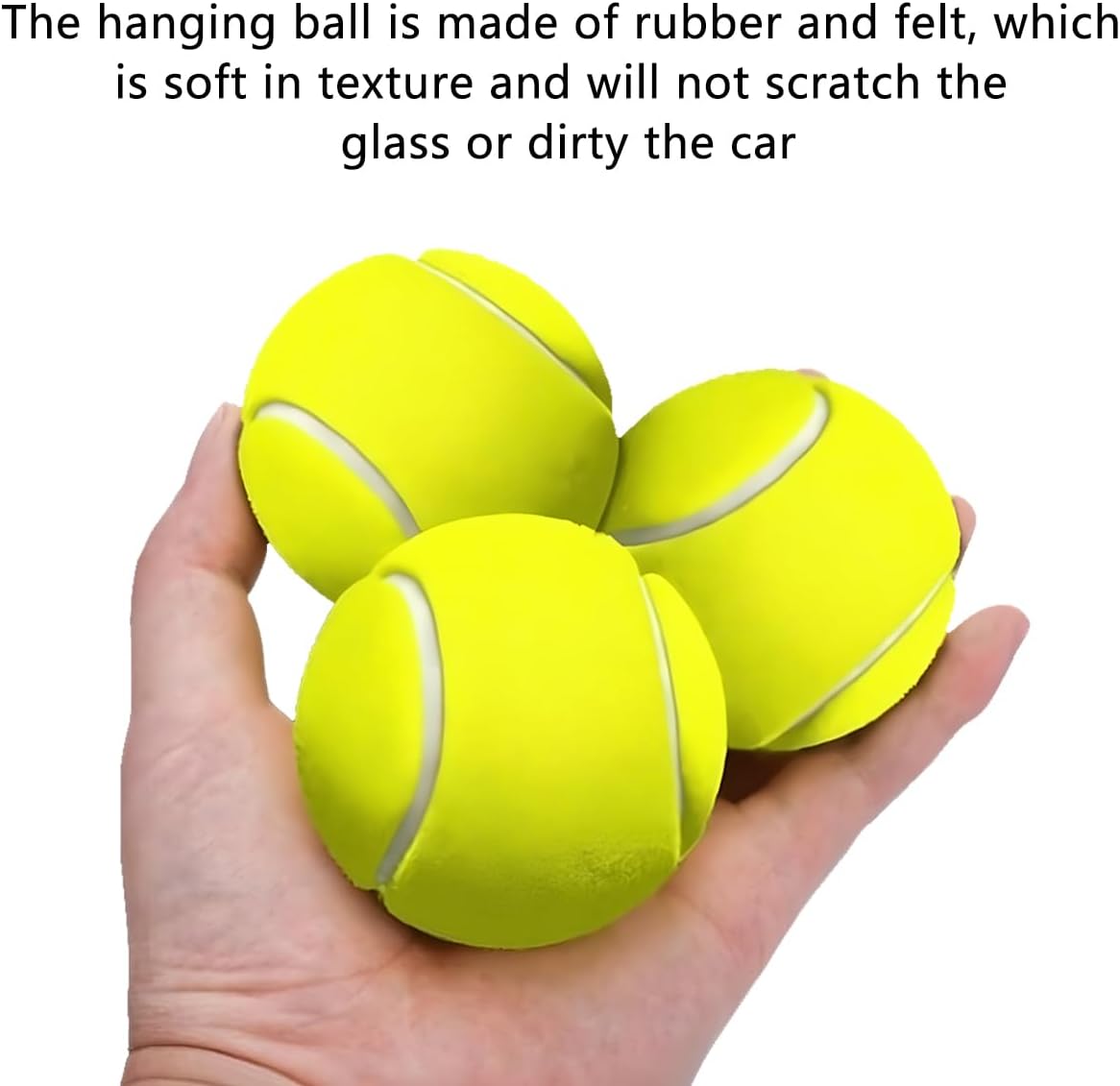 2PCS Car Garage Parking Aid Tennis Ball, Retracting Vehicle Guide System Sensor Assist Stop Ball with 2 Lanyard Clips & Screw Hooks, Auto Assistant Ball Accessories, Universal Fit