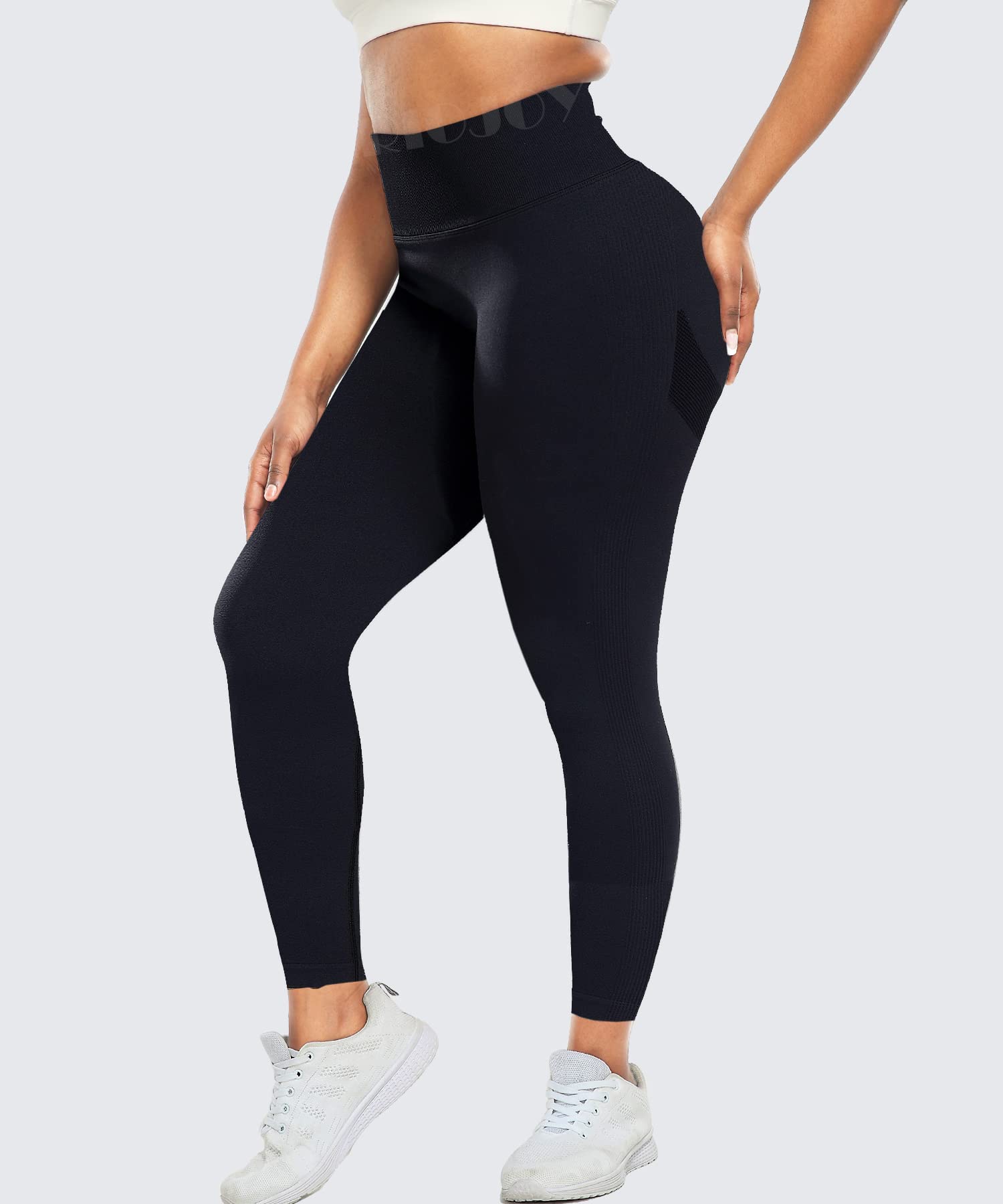 RIOJOY Scrunch Butt Leggings Damen Hoch Taille Blickdicht Sportleggings Po Push Up Yoga Leggins