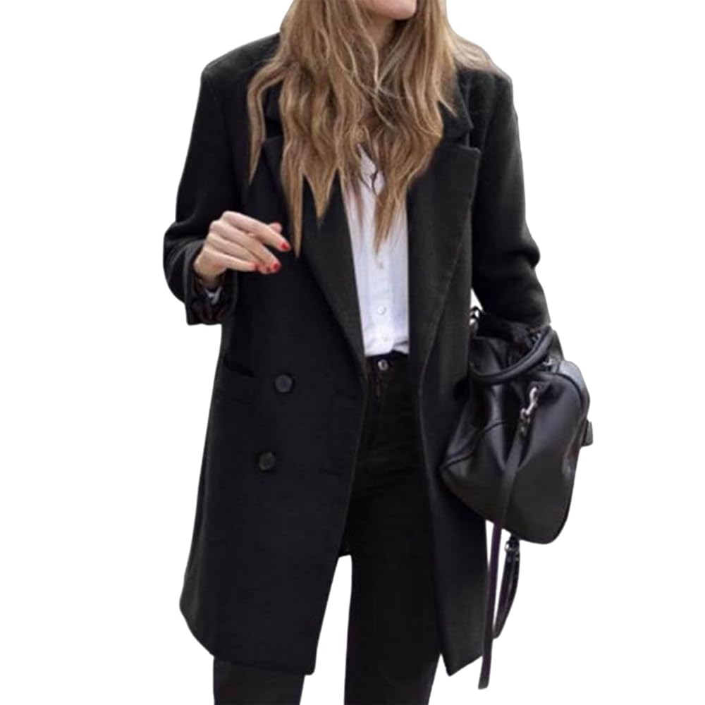 【WELLDER】 Double Breast Coat Amazon.com: Weinexra Trench Coat Womens Notched Lapel Collar