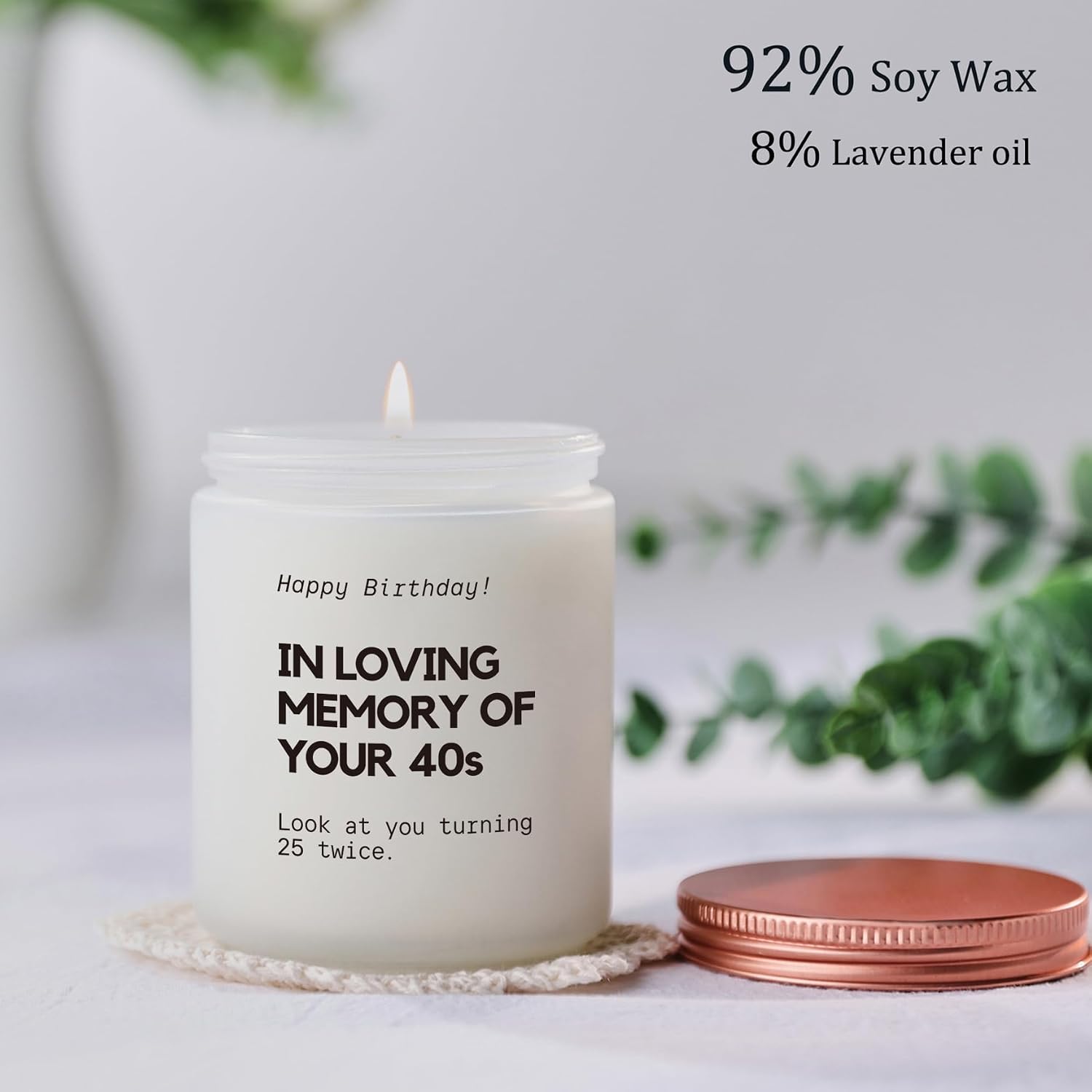 Best 50th Birthday Gifts for Women Men,Funny Friend Gift for Women Fifty, 50 Year Old Bday Gifts for Sister Wife Mom Candle