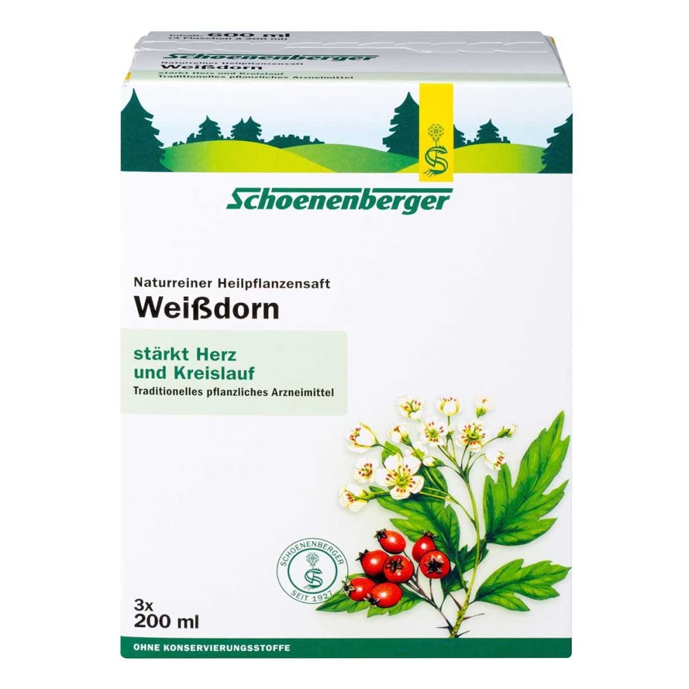 Schoenenberger Naturreiner Heilpflanzensaft Weißdorn 3X200 ml