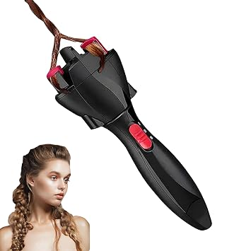 Automatic Hair Braider DIY Electronic Hair Braiding Machine Automatic Quick Twist Twister Hair Braiding Tool for Women Girls HairstyleRed