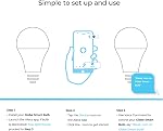 Globe Electric Wi-Fi Smart A19 LED Light Bulb, 2.4Ghz WiFi, Energy Star, 9.5 Watts, Multicolor Changing RGB, Tunable White 2000K - 5000K, 800 Lumens, 90 CRI, Works with Alexa Only, Dimmable with App