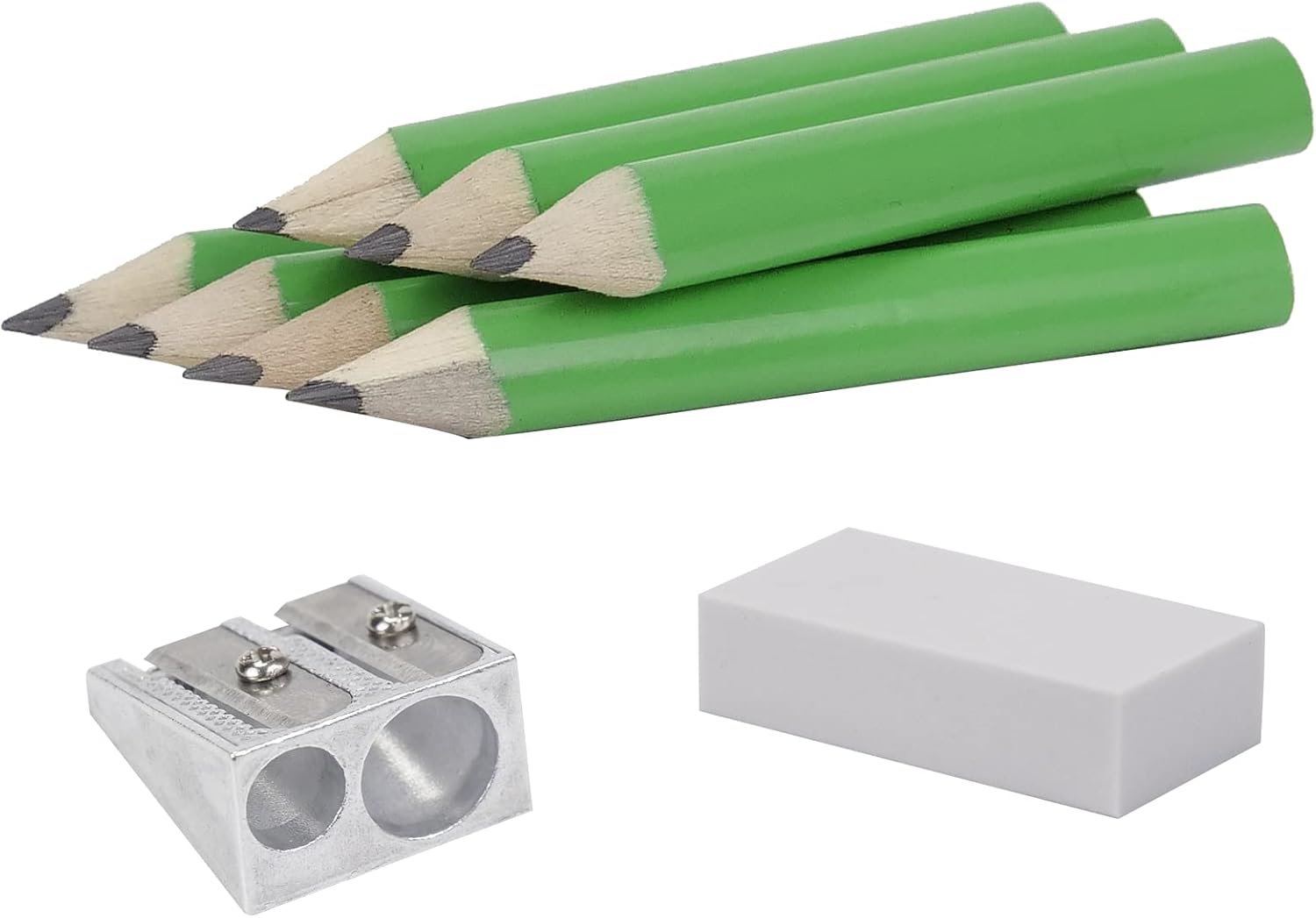 AUTEMOJO Short Triangular Fat Pencils for Kids Writing and