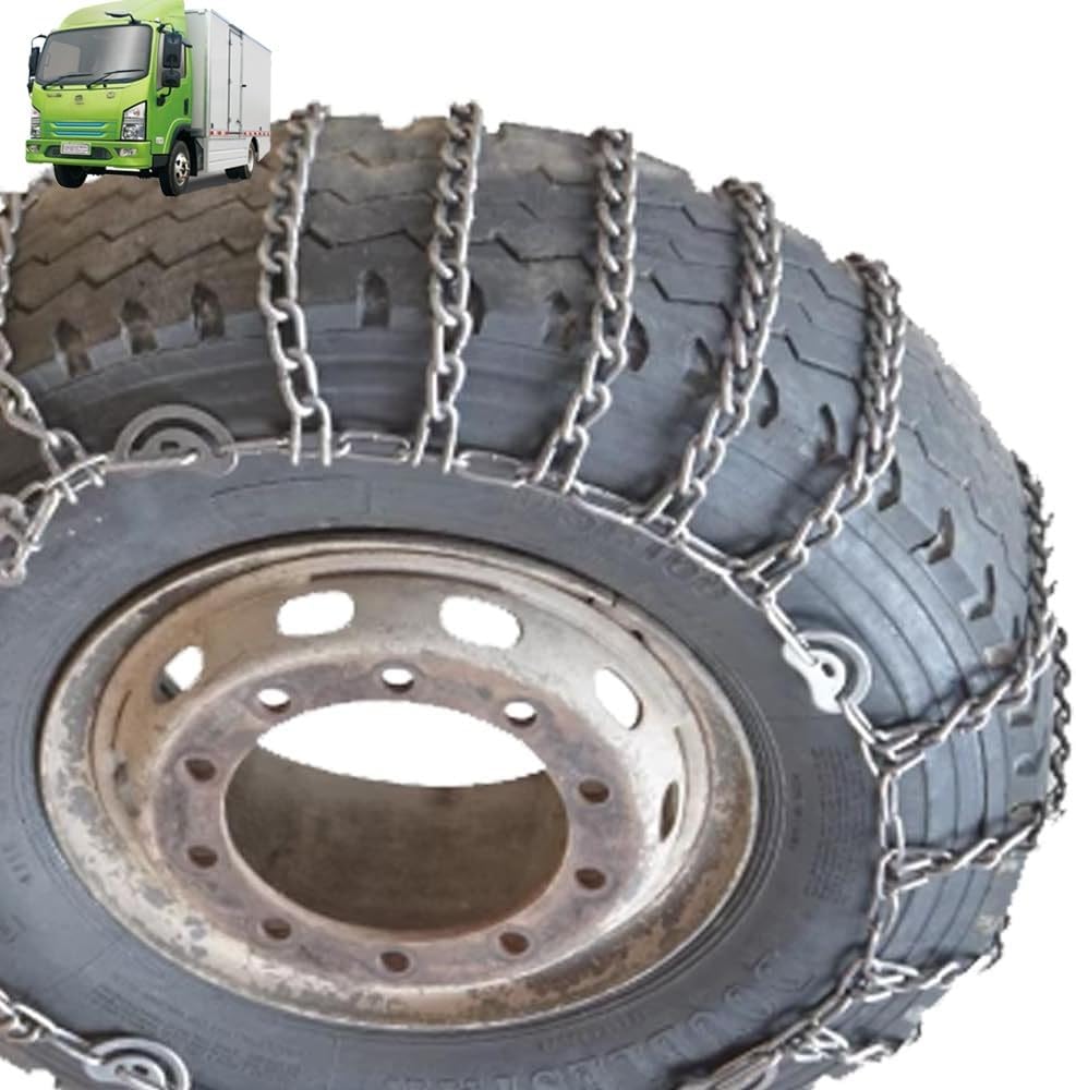 YAGOLD Snow Chains Tire Chains for Cars SUV Pickup Trucks Commercial Trucks- Quick Fit and Easy Installation,Reusable Universal Emergency Traction Snow Chains 2pcs 245/70R19.5 9mm 235/75R17.5