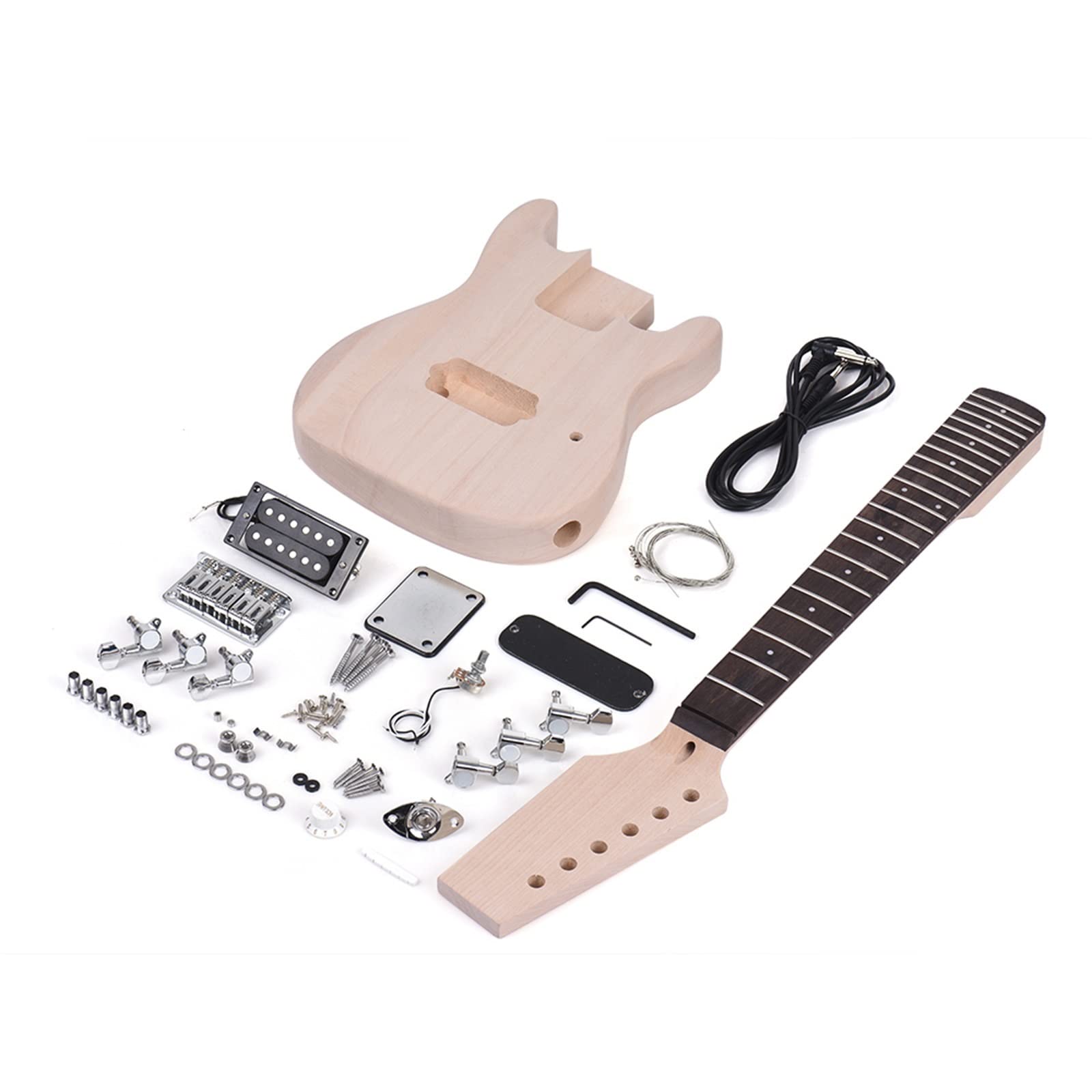 Profesjonalny zestaw do gitary elektrycznej DIY Niedokończone Zestawy Do Gitary Elektrycznej Zestawy Do Gitary Części Do Majsterkowania Obejmują Wszystkie Części Zestaw gitarowy DIY