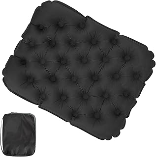 DEARBAG Cojín de asiento inflable para camping, portátil, de viaje, resistente al agua, para exteriores, para playa, mochilero, senderismo, pesca, canotaje, alfombrilla de asiento