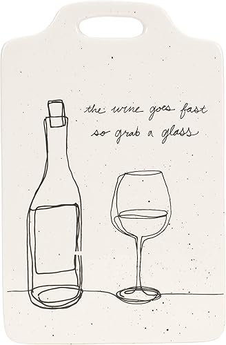 Tabla de cortar de queso de cerámica de 10 x 6.5 para copa de vino