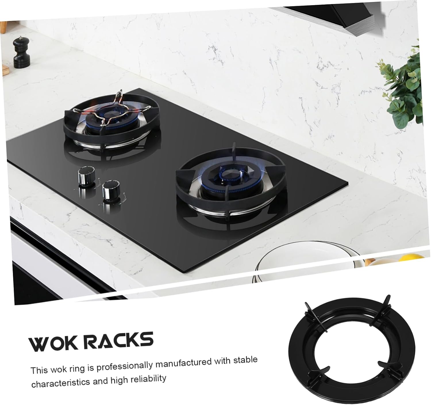 1pc Gas Stove Wok Rack Non-slip Pot Support for Cooking Heat Distribution Compatible Standard Gas Cookers for Woks Pots and Pans