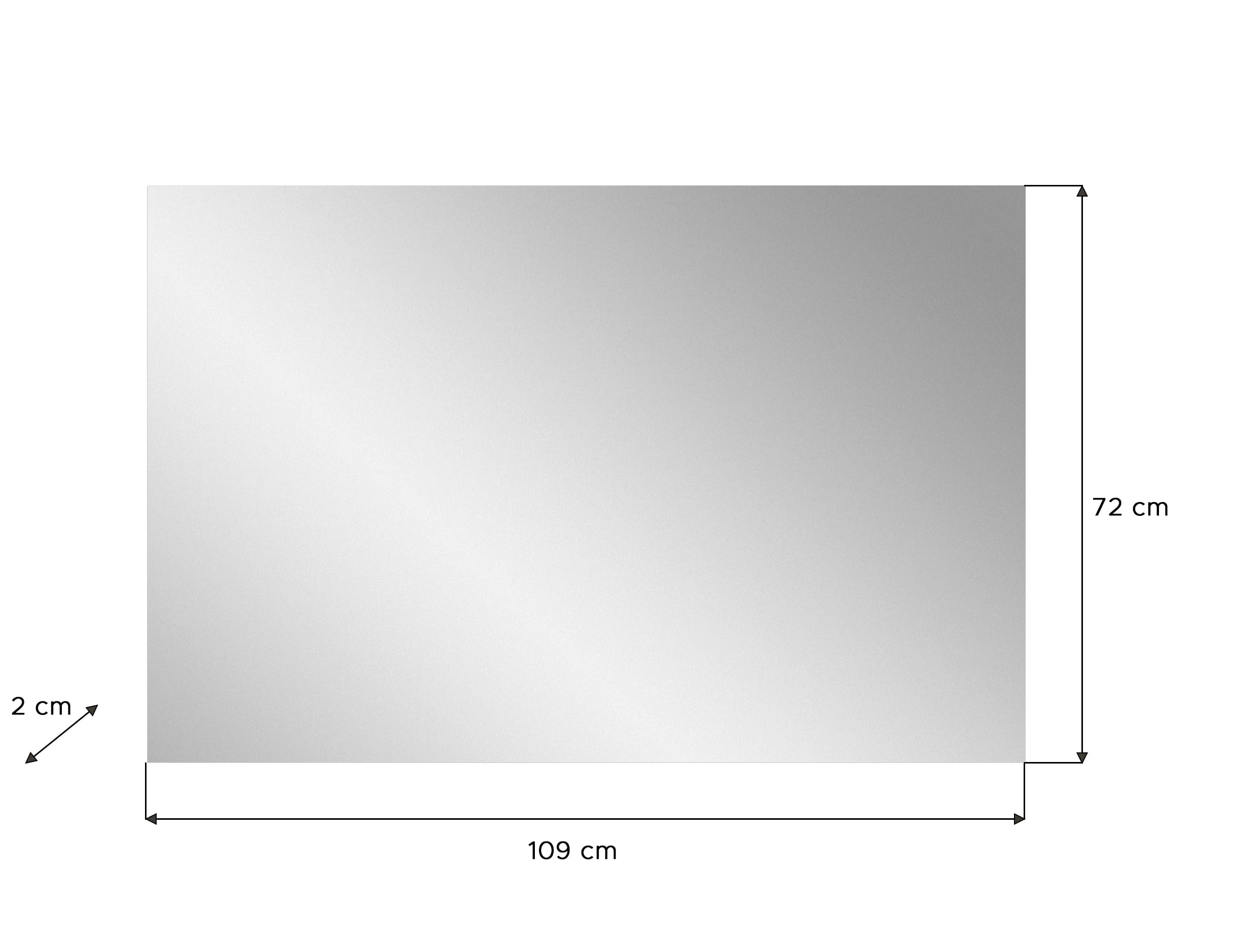 xonox.home Garderoba Prego X98A9617 lustro dekoracyjne lustro ścienne w korpusie biały Nb., ok. 109 x 72 x 2 cm