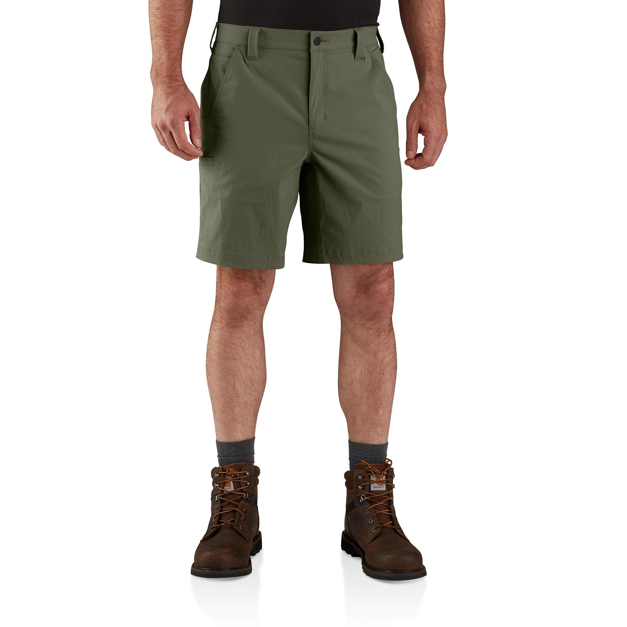 B&Q -  Force Relaxed Fit Lightweight Ripstop Work Shorts Basil W38