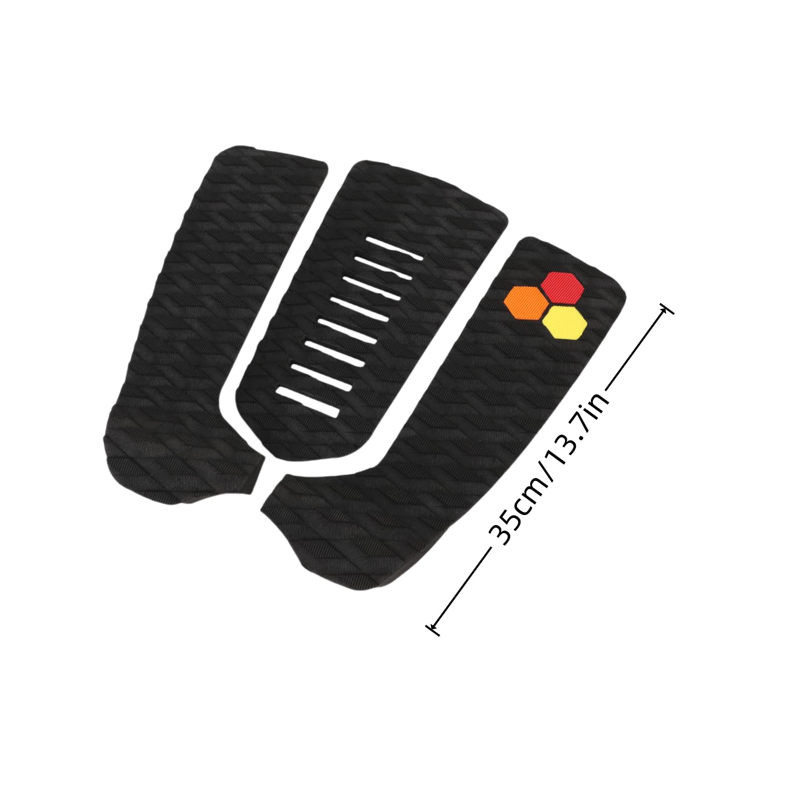 Luocute Pad di Trazione del Mazzo di Surf, Accessorio per Surf Versatile Anti Slip Trimmable Eva Accessori di Surf Versatili per Paddle di Paddle di Longboard di Yacht (Black)
