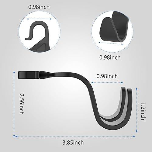Miniatura 7 de Flymic Ganchos para reposacabezas de automóvil, 2 en 1 mejorados, organizador de ganchos para reposacabezas de automóvil, organizador universal para