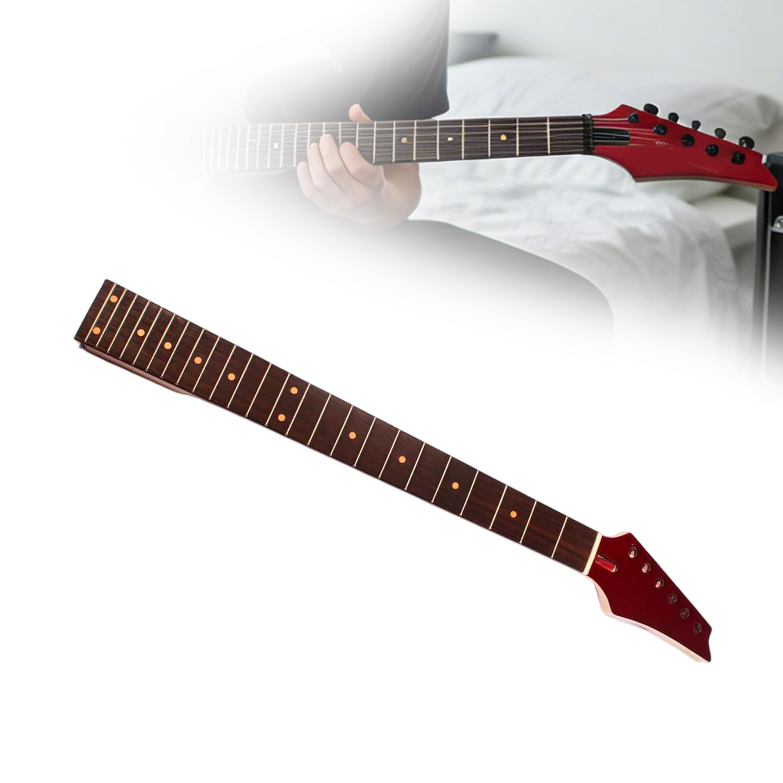 Liscio Playability 24 Fret Chitarra Elettrica Paletta Legno Chitarra Collo con Tastiera Chitarre Elettriche Accessori Colli Sostituzione