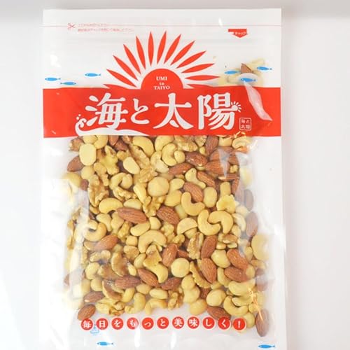 海と太陽 4種のおひさまミックスナッツ / 生クルミ アーモンド カシューナッツ マカダミアナッツ 無塩 無油 原料はナッツのみのサムネイル