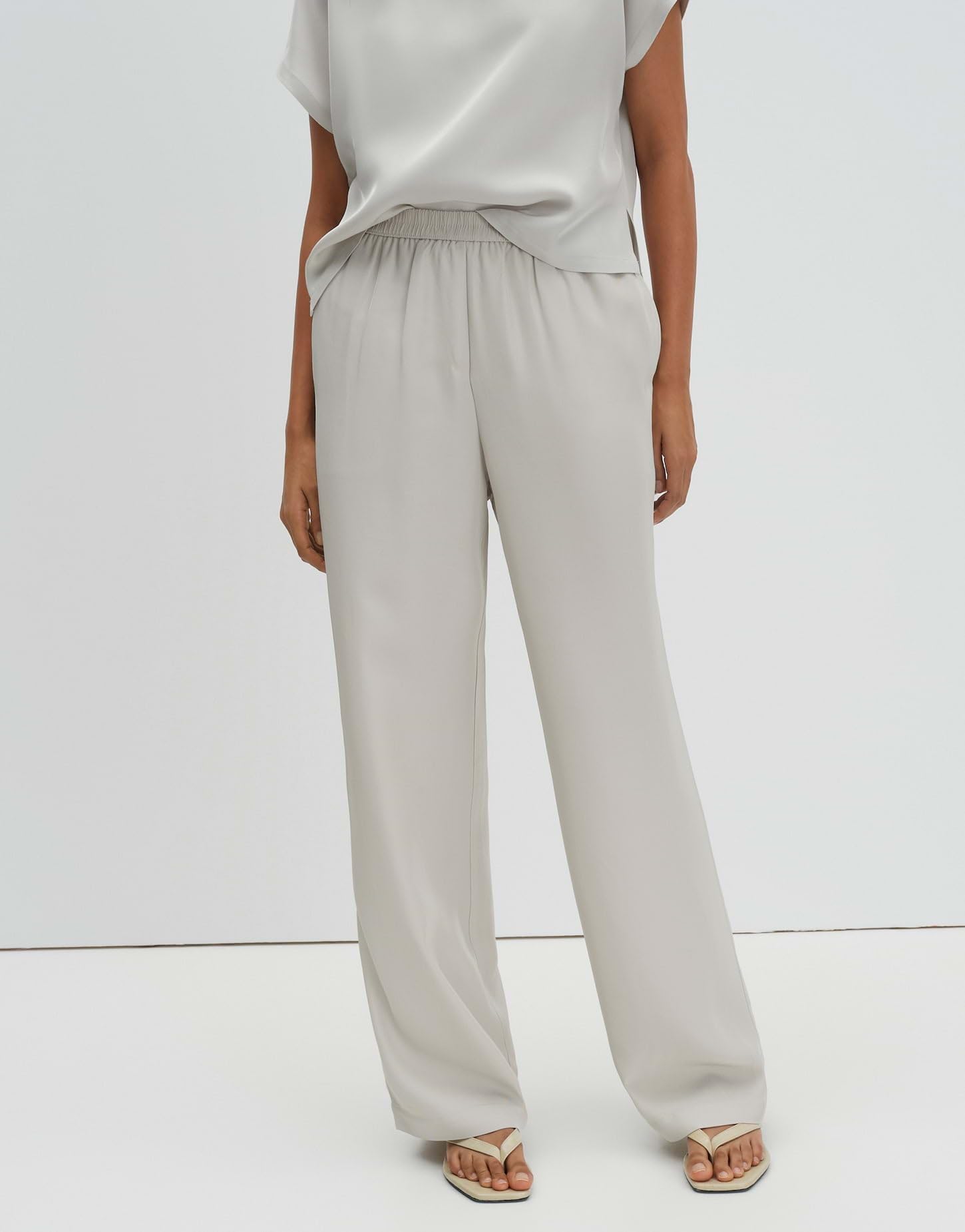 someday Damen Wide Leg Pants | CEVIL Flow Wide Leg Pants aus seidig fließendem Acetat