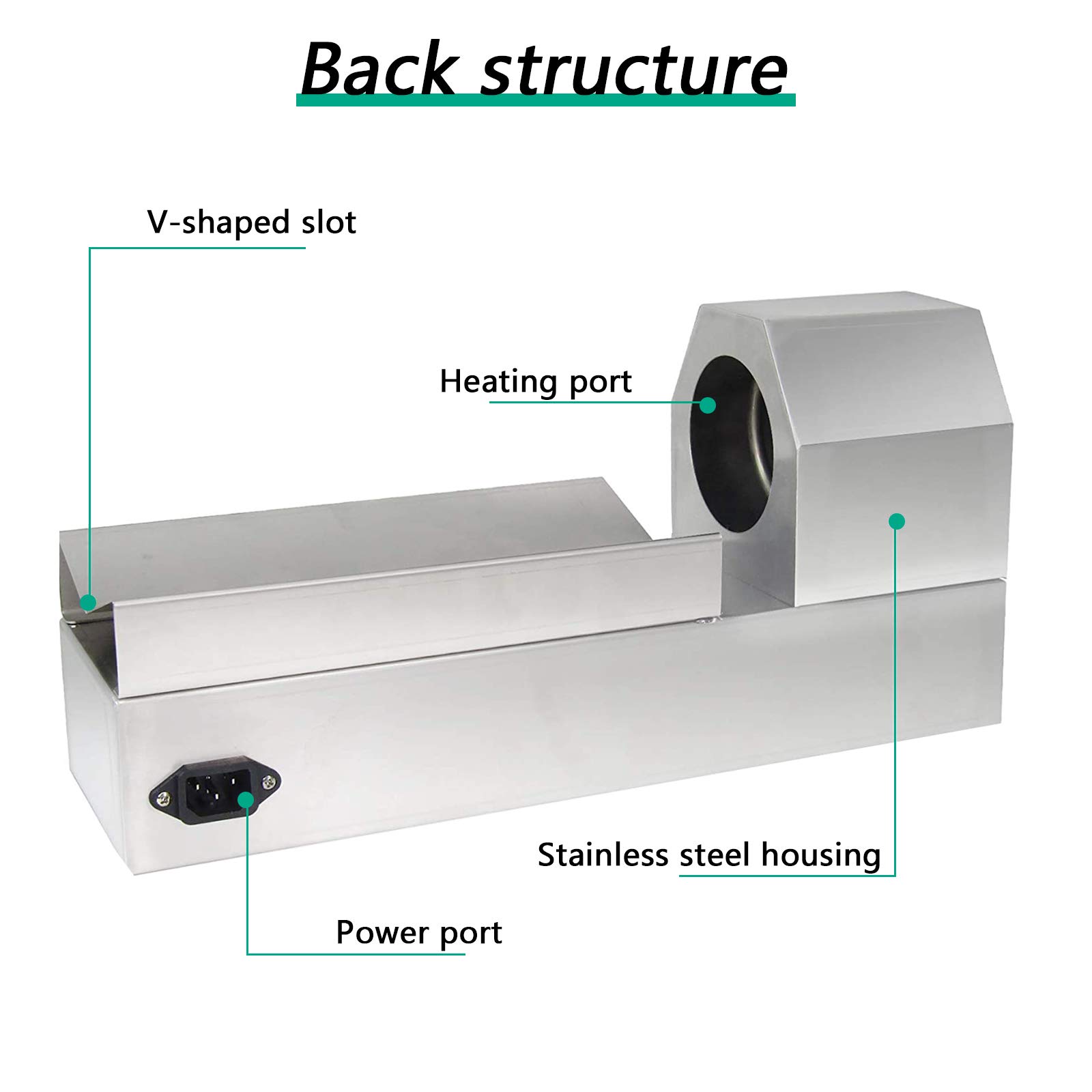 YJINGRUI Shrinker per capsule in PVC 1000 W Display digitale termostatico tappo di bottiglia di vino involucro termorestringente macchina 500 ℃ per diametro massimo 70 mm capsule in PVC