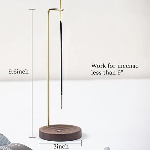 Miniatura 7 de SeedWave Soporte de incienso para varillas bandeja de incienso ondulada hecha a mano con soporte de latón desmontable soporte de incienso japonés