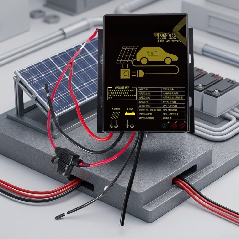 MPPT Régulateur de charge solaire 400 W 12 V 24 V en aluminium MPPT 800 W
