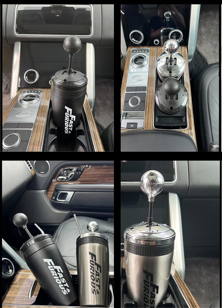 Tasse Fast And Furious 10 - Style Levier De Vitesse - Avec Paille Et Couvercle - Cadeau Fan De Films