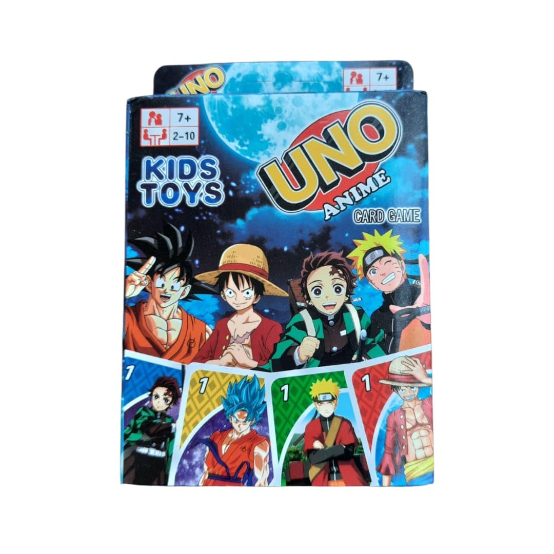 TINYKAD U.N.O Anime Card Game for Kids of Age 7+ & Adults (108 Cards) | Playing Card Game (2-10 Players) for Family & Friends | Family Fun Game Ideal for Parties, Travel & Gatherings. (Anime)