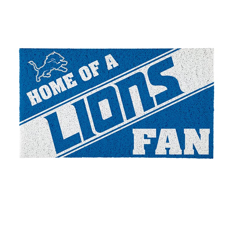 Team Sports America Detroit Lions, Officially Licensed Door Mat 28 x 16 Inches Indoor Outdoor Sports Fan Rug