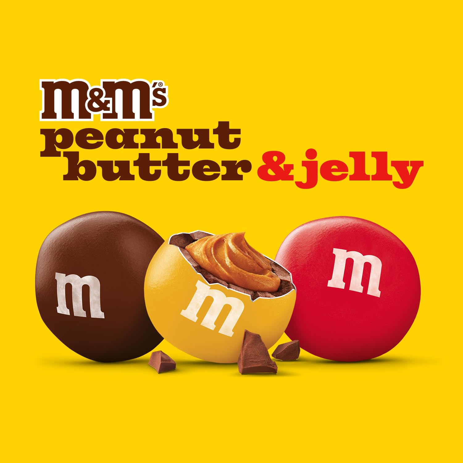 M&M’S Peanut Butter & Jelly Candy, Single Size, 1.6 Oz Packs (Pack of 24)