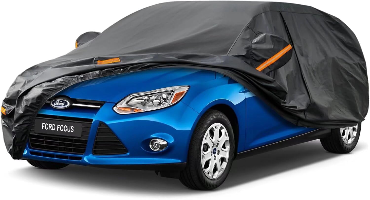 Kayme Funda Coche Exterior, Compatibles con Audi A3 Sportback(1996-2025), Cubierta para Coche Impermeable Transpirable Anti-UV Antipolvo de 7 Capas, Cubre Coche con Cremallera y Forro de Algodón. — view 43