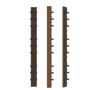 NewTechWood 1/6 ft. x 3 ft. Quick Deck Composite Deck Tile Stair Trim (2-Pieces per Box) (Peruvian Teak)