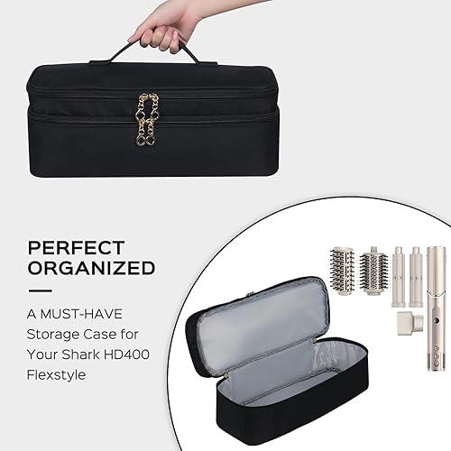 Miniatura 2 de Estuche de transporte de viaje de doble capa para secador de pelo Revlon de un solo paso y cepillo de aire caliente voluminizador, bolsa