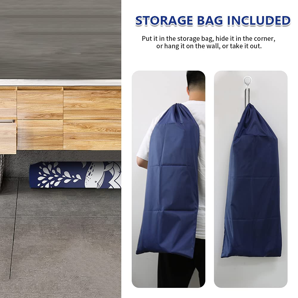 BESTHLS Foldable Bathtub Portable Soaking Bath Tub,Eco-Friendly Bathing Tub for Shower Stall (Blue Whale-1)