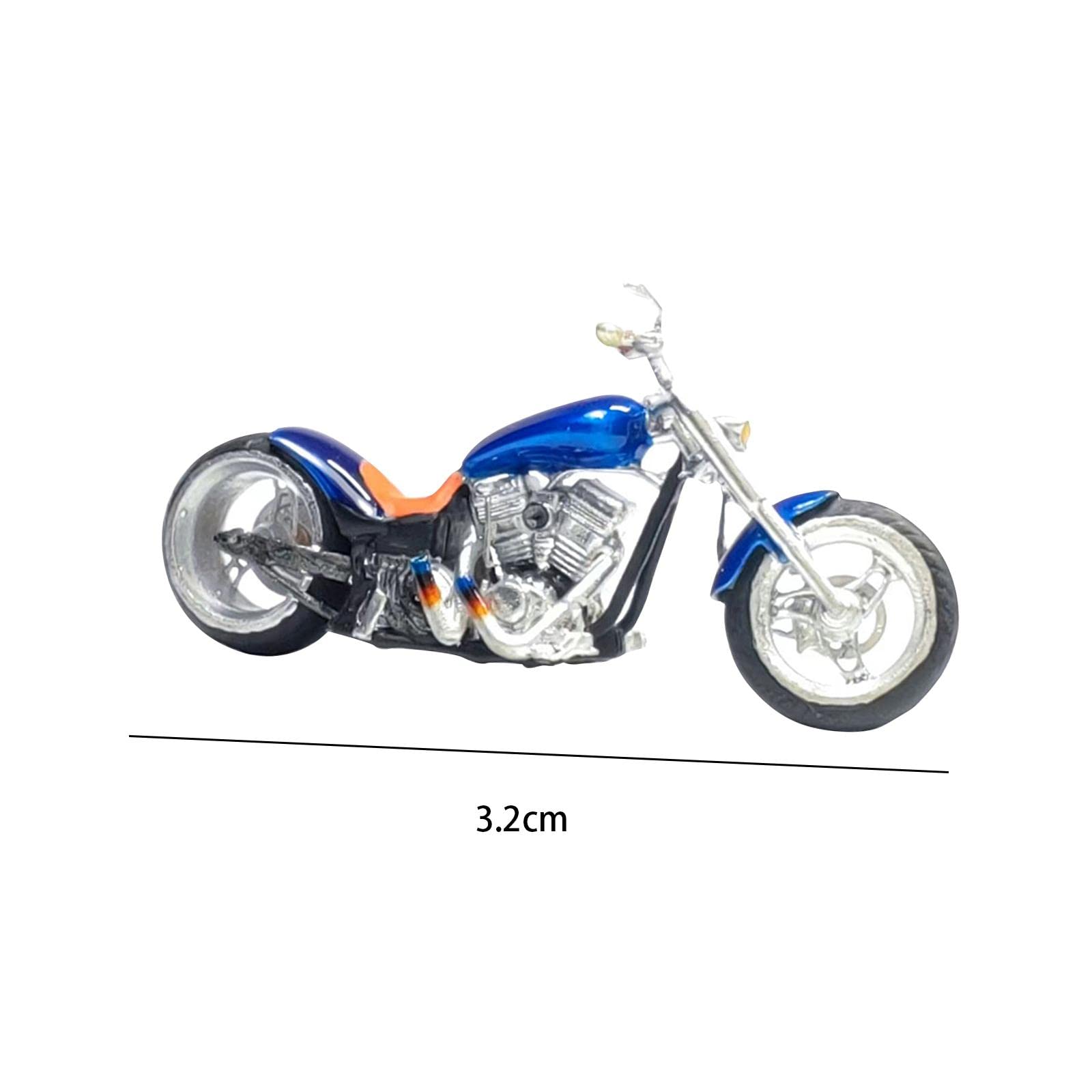 Figure Realistiche di Motociclette Dipinte in 1/64 per Diorami Ferroviari, Modellini di Veicoli per La Decorazione di Scene.,