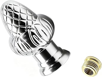 1 Pcs Solid Lamp Finial Brass Lamp Finial Cap Knob Lamp Decoration for Lamp Shade/Tiffany Style Lamp Silver