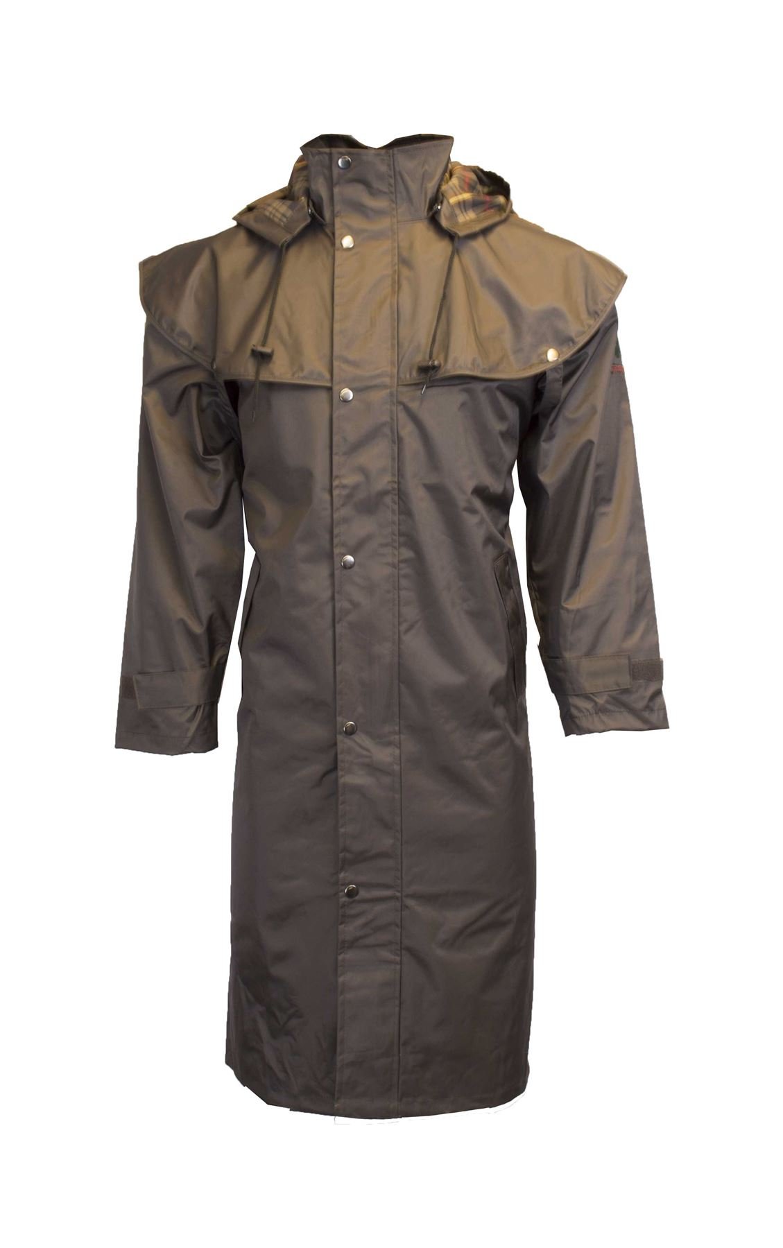 Walker & Hawkes - Outdoor Country Midland Cape with Detachable Hood - Nylon Full Length Jacket with Taped Seams