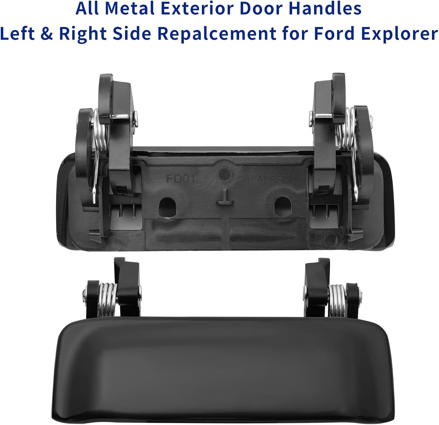 Metal Exterior Door Handle Driver Side & Passenger Side for Ford Explorer 1998-2003, Ford Explorer Sport Trac 2001 2002 2003 2004 2005,Mercury Mountaineer 1998-2001,Replaces 79102