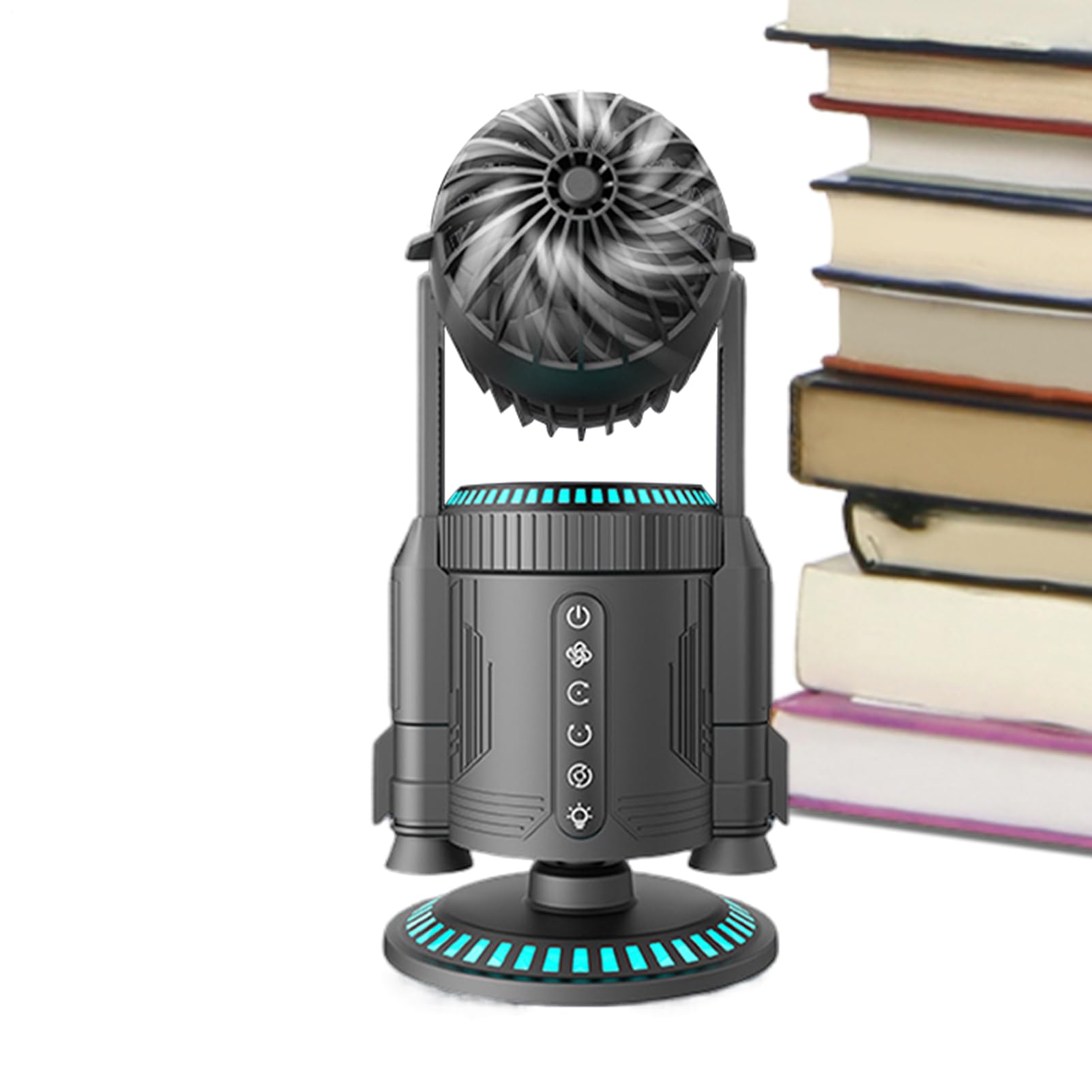 Ventilateur de table réglable tournant silencieux pour circulation d'air de bureau