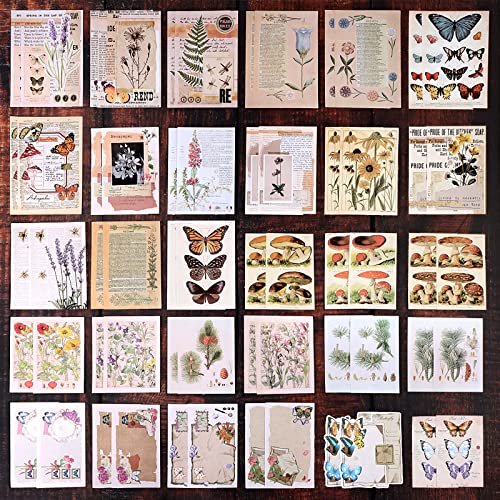 Draupnir 200Pcs Vintage Scrapbooking Stickers Paper Pack - Image 3
