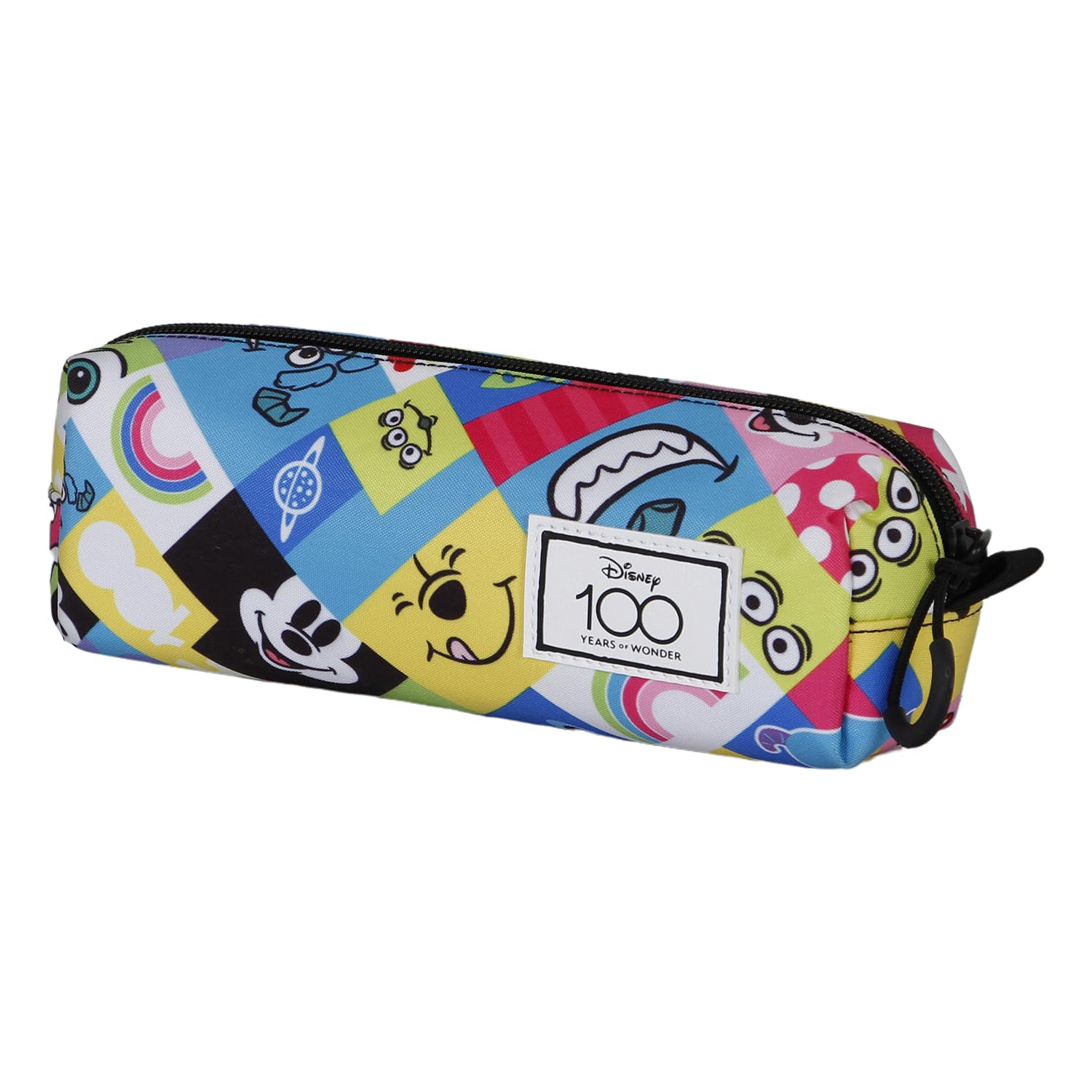 Disney 100 Collage-2.0 Fan Square Pencil Case, Multicolour