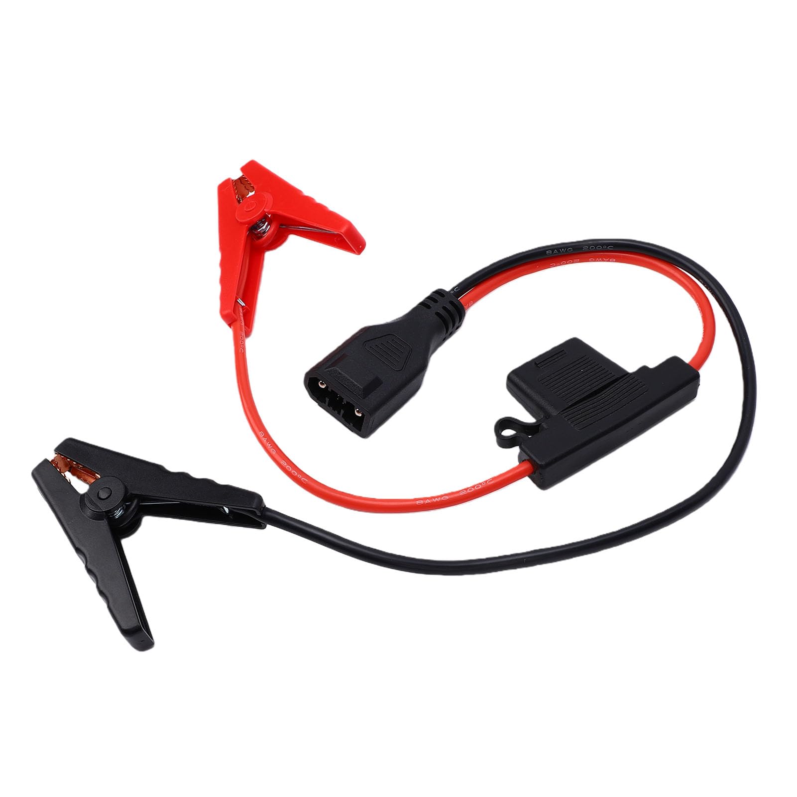 Akozon XT150-Batteriekabel, 8 AWG, 1,5 M, Zusätzlicher Batterieclip | 50 A Hochstrom, Reiner Kupferdraht, XT150-Buchse an Batterieklemme, Kraftwerkserweiterung, Solargenerator-Zubehör